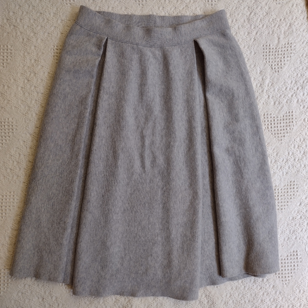 Demylee Wool Skirt Gray Pleated